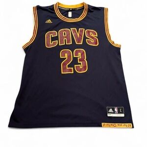 Adidas LeBron James Cleveland Cavaliers Navy Blue Size Men’s L